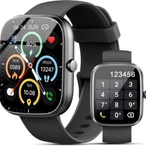 Smart Watch, 1.91" Smartwatch for Men Women (Answer/Make Call), Fitness Tracker with 120+ Sport Modes, IP68 Waterproof, Heart Rate/Spo2/Sleep Monitor, Pedometer, Activity Tracker for Android iOS