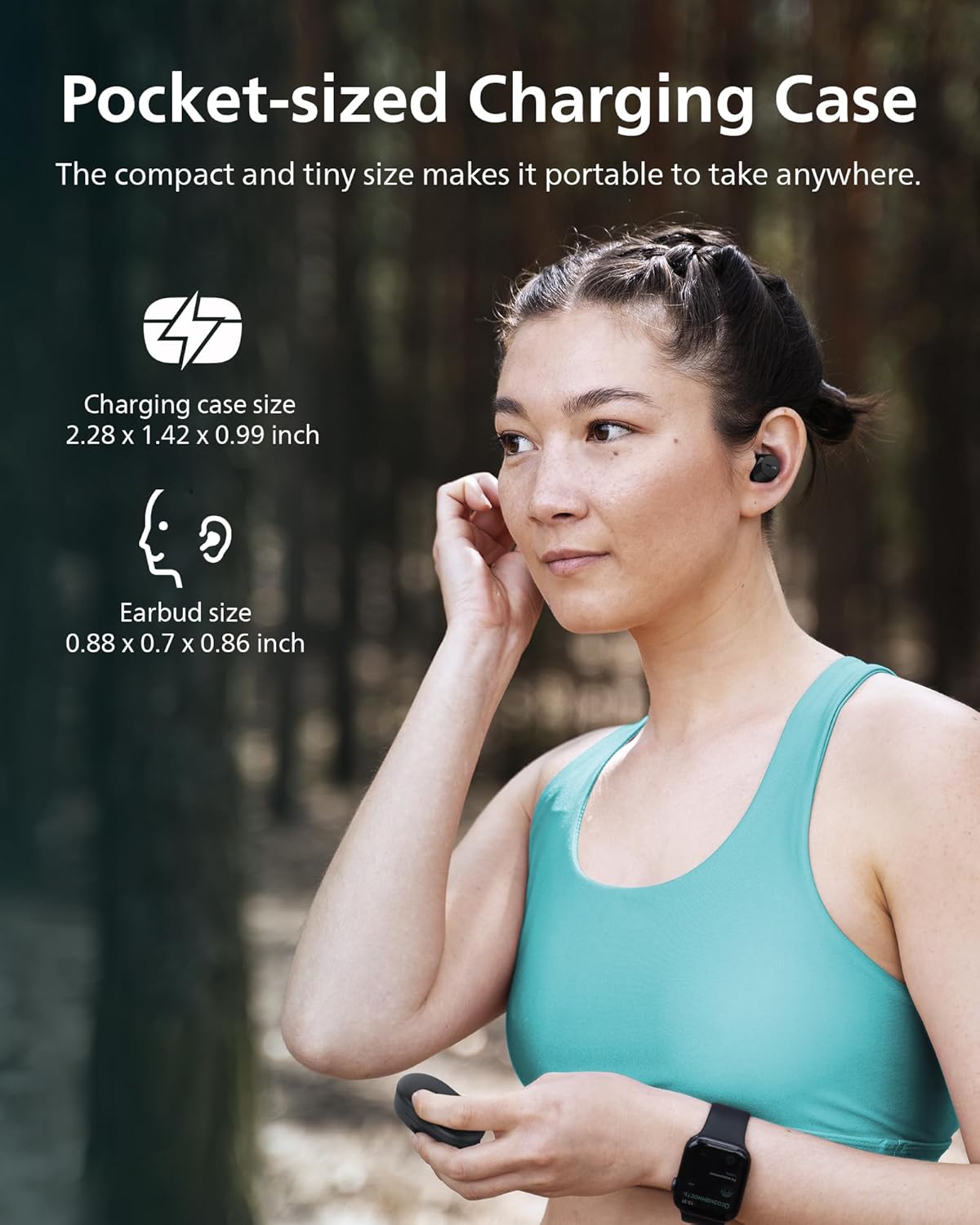 PHILIPS TAT1219 Wireless Earbuds,True Wireless Headphones,Powerful Bass with 10 mm Driver,Clear Call Quality with AI Mic,18 H Battery Life,Bluetooth 5.3,IPX4 Rating,Ergonomic Design for Comfort,Black - Image 9
