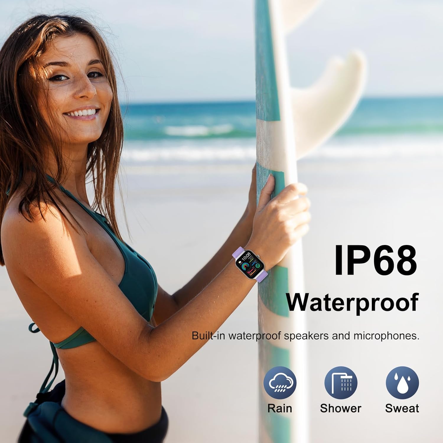 Smart Watch for Men Women (Answer/Make Call), 1.96" HD Smartwatch with Heart Rate/Sleep Monitor/Pedometer/Calories, 113+ Sports Fitness Watch, IP68 Waterproof Activity Tracker for Android iOS-Purple - Image 8