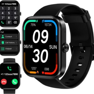 Smart Watch for Men Women(Answer/Make Call)-1.91" HD Fitness Smartwatch with Sleep/Heart Rate/spO2 Monitor, 113+ Sport Modes, IP68 Waterproof Smart Watch for Android iOS,Black