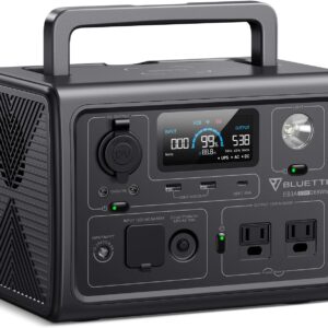 BLUETTI EB3A Portable Power Station, 268Wh LiFePO4 Battery Backup w/ 2 600W (1200W Surge) AC Outlets, Recharge from 0-80% in 30 Min., Solar Generator