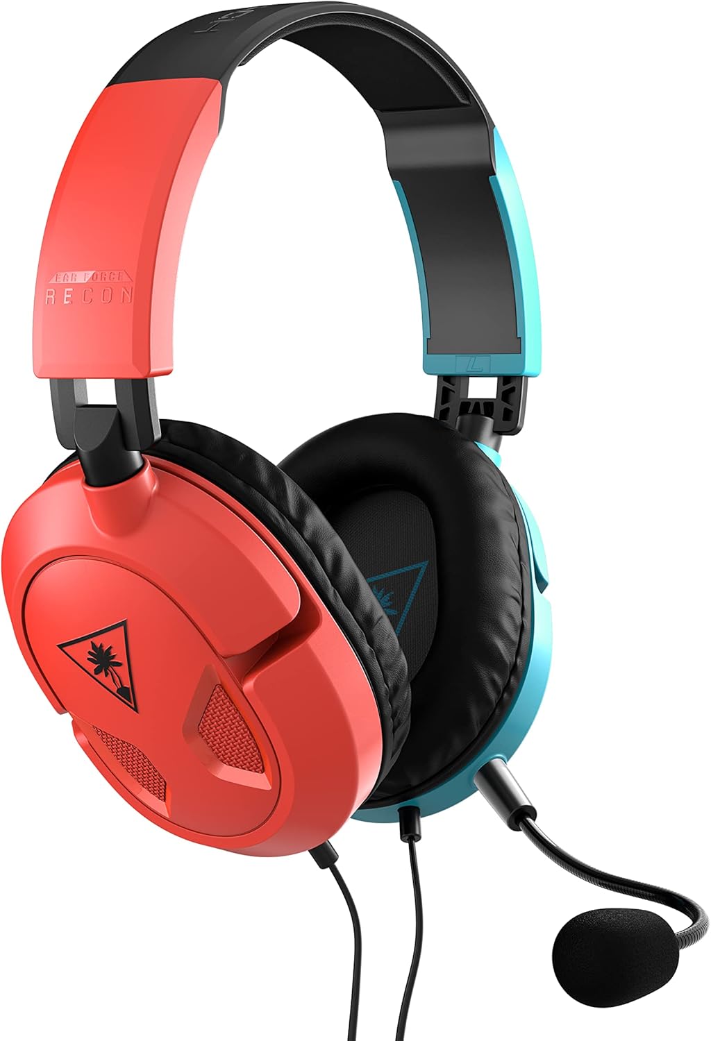 Turtle Beach Recon 50 Wired Gaming Headset – Nintendo Switch, Xbox Series X|S, Xbox One, PS5, PS4, PlayStation, Mobile & PC with 3.5mm – Removable Mic, 40mm Speakers, In-line Controls – Red/Blue - Image 7