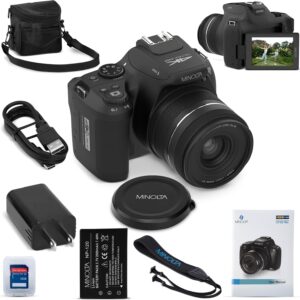 Minolta 64 Mega Pixels Auto Focus Digital Camera with 10x Optical Zoom, 4K Ultra HD Video and Macro Shooting