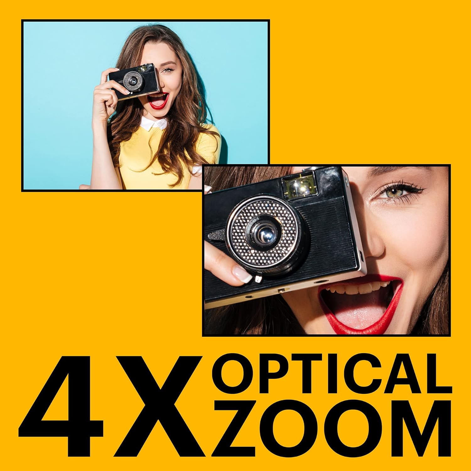 KODAK PIXPRO Friendly Zoom FZ45-WH 16MP Digital Camera with 4X Optical Zoom 27mm Wide Angle and 2.7" LCD Screen (White) - Image 3