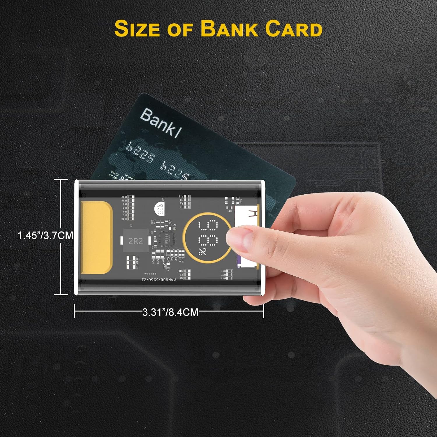 Portable Charger 10000mAh,Small Power Bank 22.5W Fast Charging,Transparent External Battery Pack,Input/Output External USB C Portable Phone Charger for iPhone iPad Samsung LG Android Cellphone(White) - Image 5