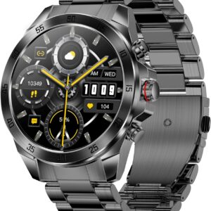 Commander Smartwatch for iPhone & Android, Rugged Smart Watch (Answer/Make Call), Wellness Tracker with 1.43" AMOLED Screen, 10-14 Days Battery, 5 ATM (2xScreen Protector Included)