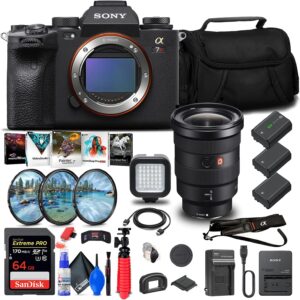 Sony Alpha a7R IIIA Mirrorless Digital Camera (Body) (ILCE7RM3A/B) + Sony FE 16-35mm Lens + 64GB Card + Corel Photo Software + Case + 2 x NP-FZ100 Compatible Battery + More (Renewed)