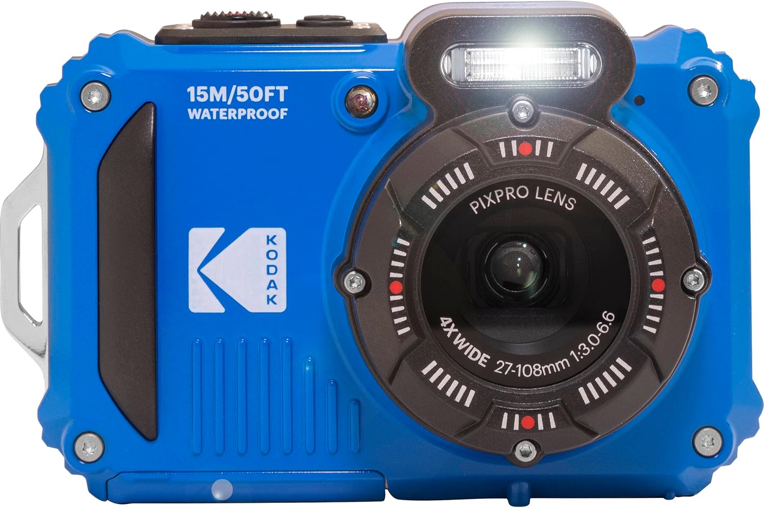 Kodak PIXPRO WPZ2 Rugged Waterproof Shockproof Digital Camera 16MP 4X Optical Zoom 1080P Full HD Video, 2.7" LCD (Blue), 32GB SD Card, Black Compact Camera Case, Floating Strap, Bundle (7 Items) - Image 5