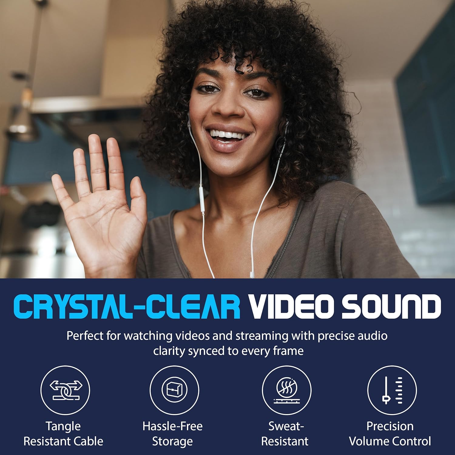 USB-C Wired Earbuds with Bendable Custom Earloops – Comfortable Fit, Sound, Compatible with Latest USB-C Phones - Image 7