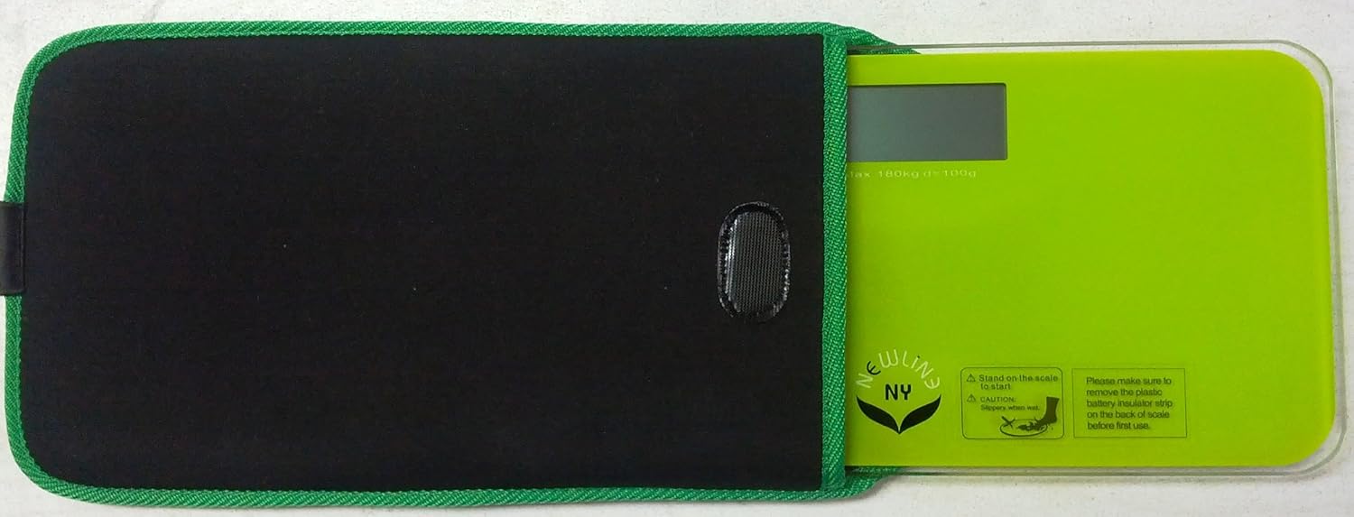 Newline NY Mini Bathroom Scale SBB0719M-NYLG (Green) + Bag NY-MSS101-BG Black & Green - Image 3