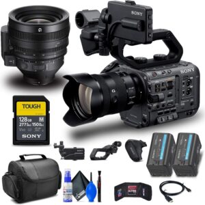 Sony FX6 Digital Cinema Camera Kit with 24-105mm Lens (ILME-FX6VK) + Sony FE C 16-35mm T3.1 G Lens + 128GB Tough Memory Card + BP-U35 Battery + Pro Case + Cleaning Set + HDMI Cable + More (Renewed)