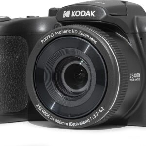 KODAK PIXPRO AZ255-BK 16MP Digital Camera 25X Optical Zoom 24mm Wide Angle Lens Optical Image Stabilization 1080P Full HD Video 3" LCD Vlogging Camera (Black)