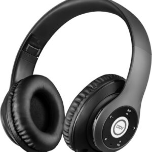 iJoy Bluetooth Headphones Over Ear, Wireless and Wired Foldable Headset Built-in Microphone - (Stealth) Adults Kids Men Women - Audifonos Auriculares Inalambricos