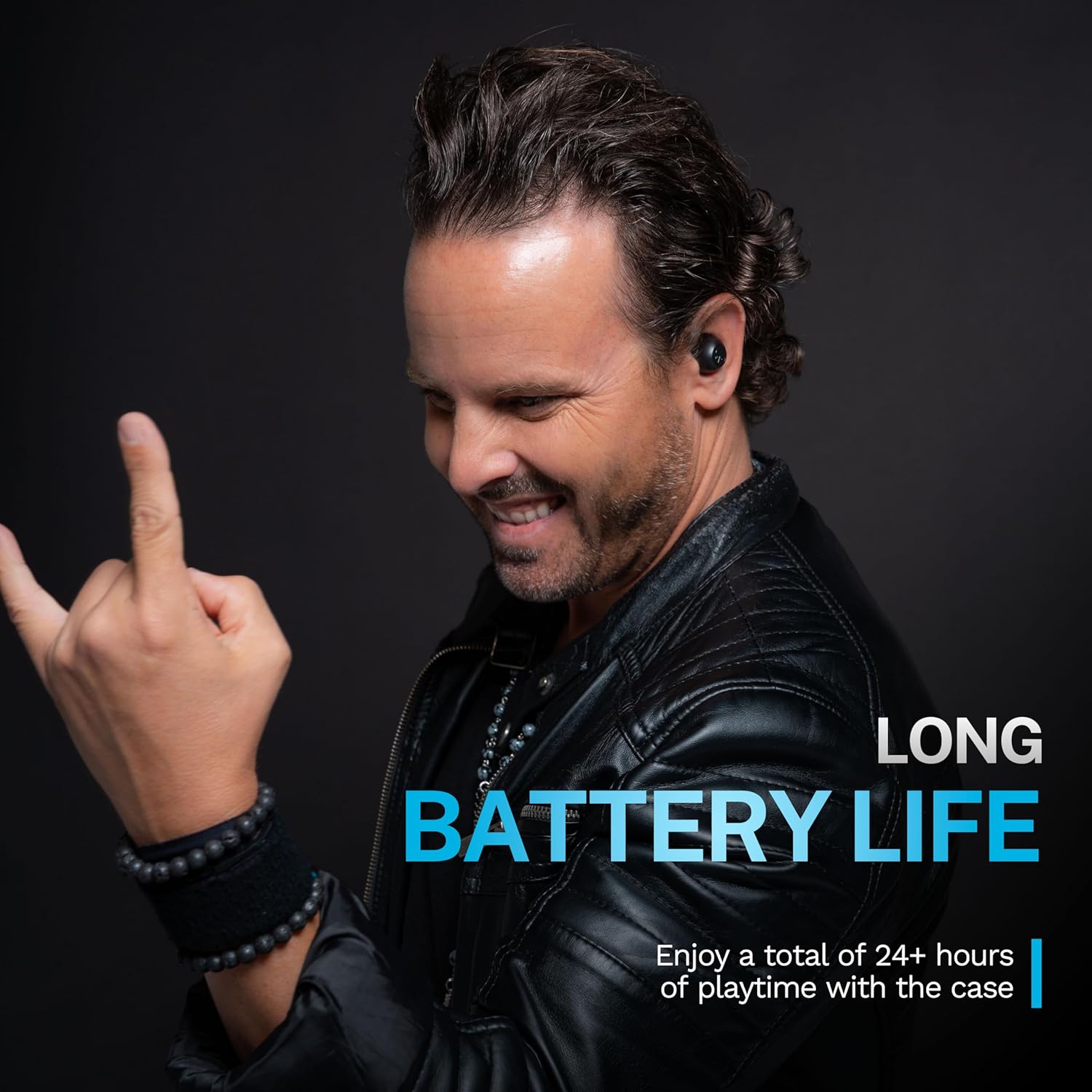 JLab Go Pop ANC True Wireless Earbuds & Charging Case, Black, Active Noise Cancelling, 10mm Drivers, Dual Connect, Customize Your Sound with App, Be Aware Mode, Compact Fit, Google Fast Pair - Image 3