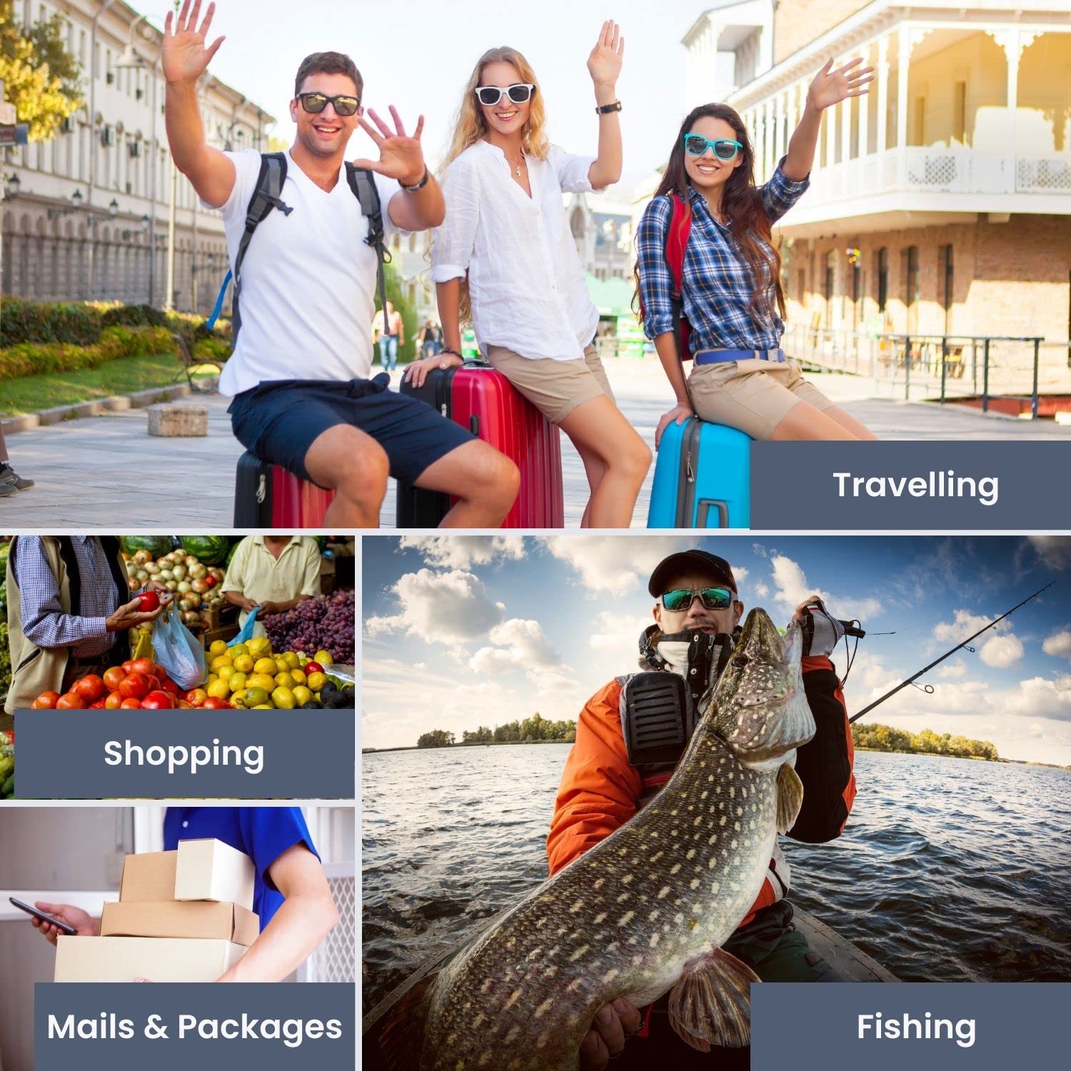 Flexzion Digital Luggage Scale, Baggage Weight Scale, 110 Lb (50 Kg) with 10g Deviation, Portable Handheld Suitcase Weight Scale with Hook for Travel, Fish Weighing, Black - Image 6