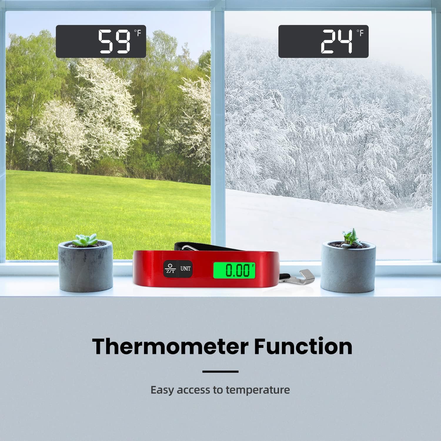 BAGAIL Digital Luggage Scale, 110lbs Hanging Baggage Scale with Backlit LCD Display, Portable Suitcase Weighing Scale, Travel Luggage Weight Scale with Hook, Strong Straps for Travelers - Image 9