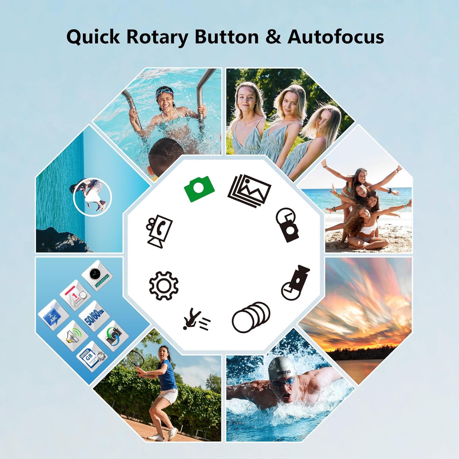 4K Digital Camera, Photography Autofocus 48MP YouTube Vlogging Camera, 16X Digital Zoom Video Camera Anti-Shake with 32GB Micro Card, Compact Point and Shoot Travel Cameras for Gifts(Brown) - Image 5