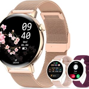 Iaret Smart Watch for Women, Dial Answer Calls Smartwatch for Android iOS Phones Waterproof Activity Fitness Tracker with 1.32" Full Touch Screen 20 Sports Modes Pedometer Heart Rate Sleep Monitor