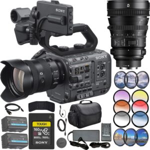 Sony FX6 Digital Cinema Camera Kit with 24-105mm Lens ILME-FX6VK, FE PZ 28-135mm Lens SELP28135G, 160GB Memory Card, BP-U35 Battery, Filter Kit, Color Filter Kit, Bag, and More