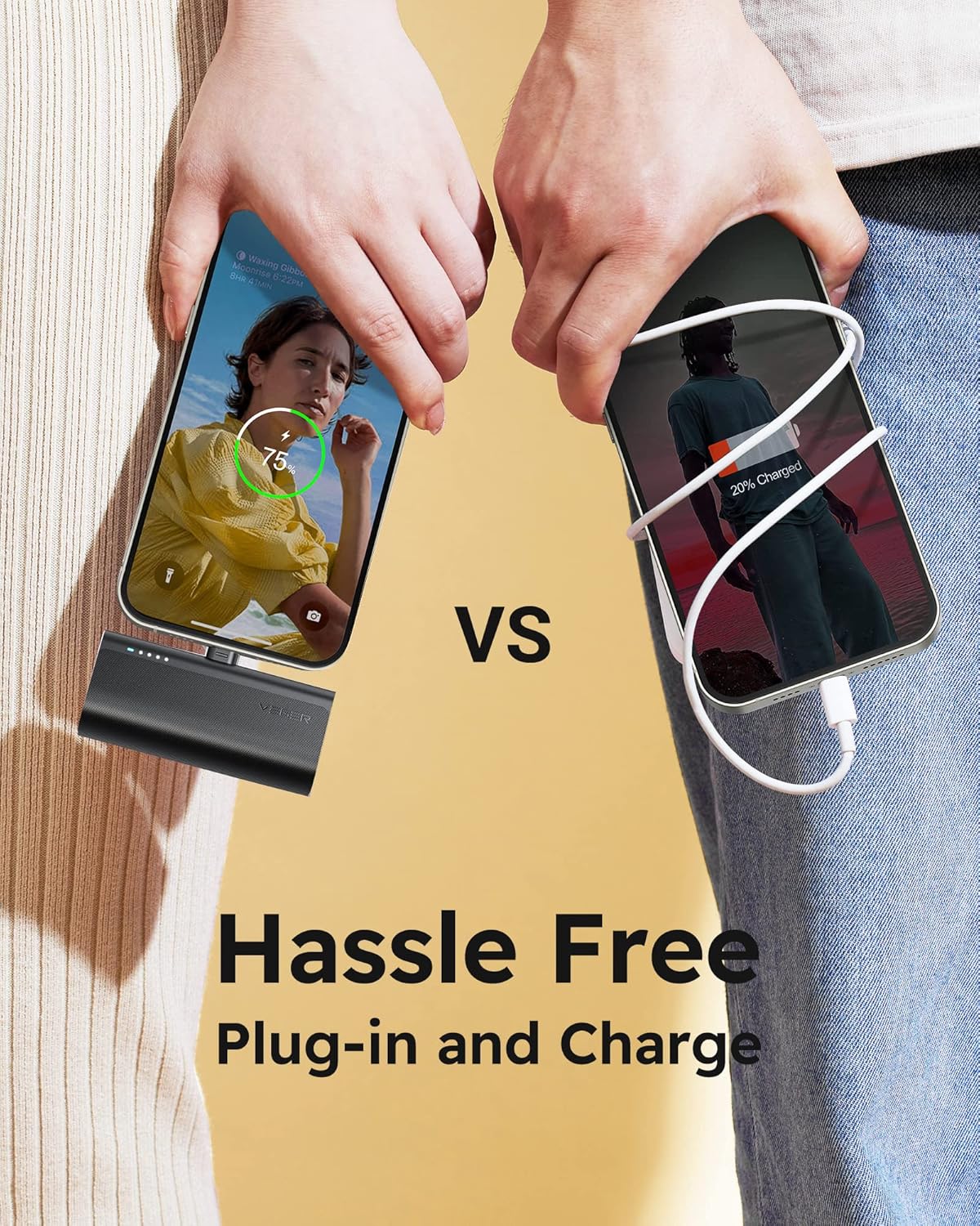 VEGER Portable Charger, USB C Power Bank, 5000mAh Mini Battery Pack Fast Charging 20W Small Charging Bank for Samsung Galaxy S21, S20, S10, S9, Note 20, Pixel, Moto, LG, Oculus Quest, Android Phones - Image 7