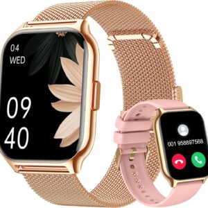 Smart Watch for Women Men(Dial/Answer Calls), 2.0" Fitness Tracker Watch with Heart Rate/Blood Pressure/Blood Oxygen Monitor for Android iOS