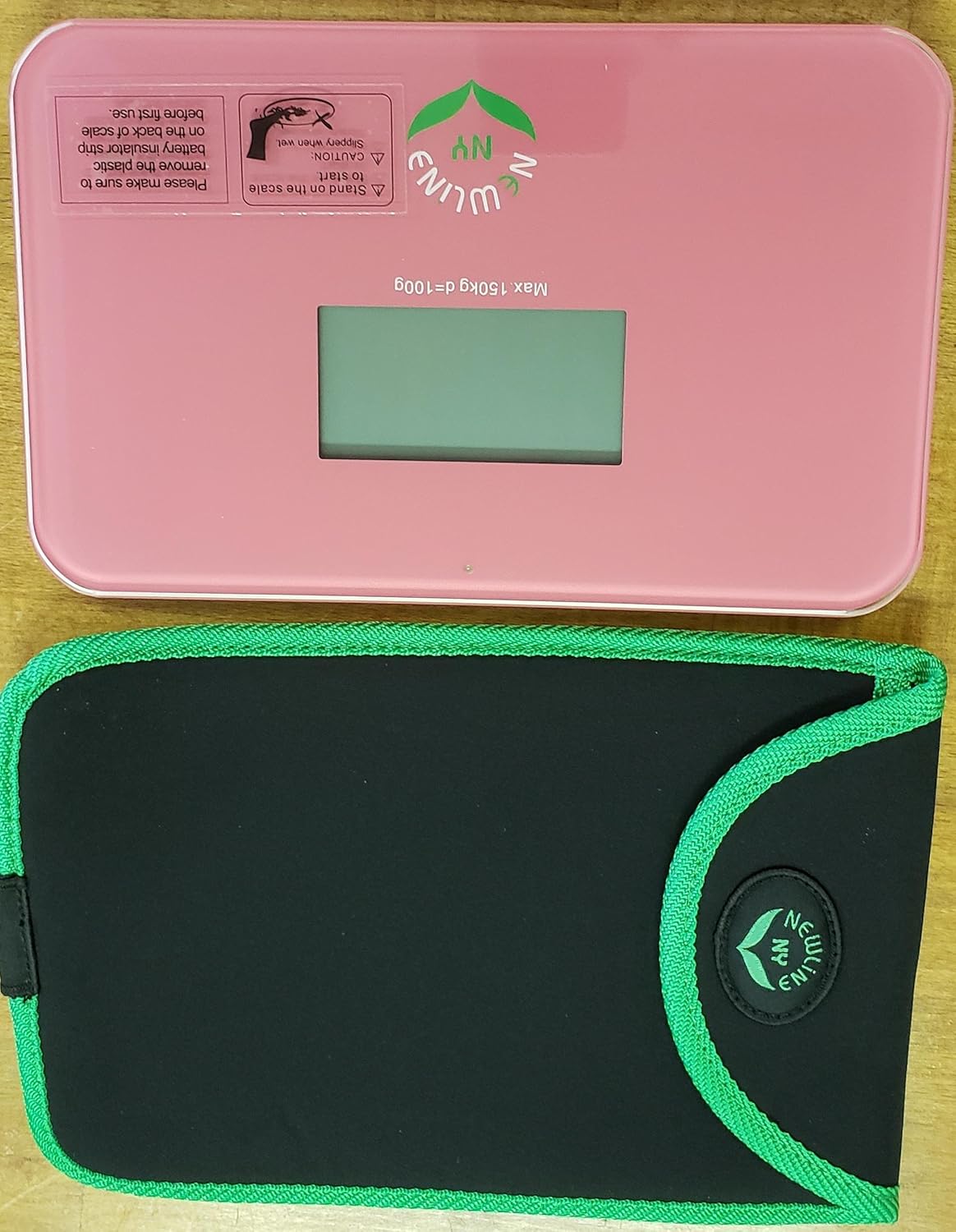 NewlineNY Step-on Super Mini Smallest Travel Bathroom Scale with Protection Sleeve: SBB0638SM-SI(Strawberry Ice)+S001MG - Image 2